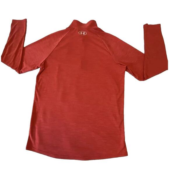 Under Armour Mens Loose Fit Red Long Sleeve Tech 1/2 Zip Pullover Shirt Medium - Picture 8 of 16
